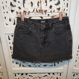 BDG Black Raw Hem Mini Skirt Size XS